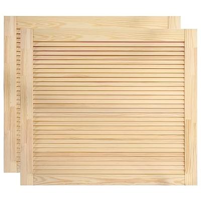 Louvredeuren 2 st 39,5x49,4 cm massief grenenhout