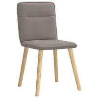 Eetkamerstoelen 6 st stof taupe - thumbnail