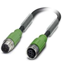 Phoenix Contact 1500871 Sensor/actuator connector, geassembleerd M12 Aantal polen (sensoren): 4 Stekker, recht, Bus, recht 3.00 m 1 stuk(s) - thumbnail