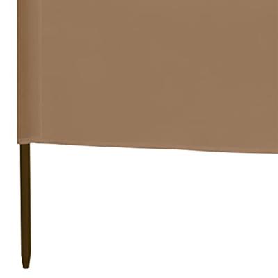 Windscherm 3-panelen 400x160 cm stof taupe