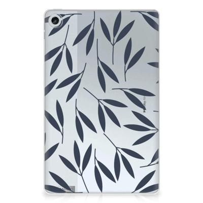 Lenovo Tab M10 Plus (3e generatie) | Siliconen hoesje | Leaves Blue Lenovo Tab M10 Plus (3e generatie) | Siliconen hoesje | Leaves Blue