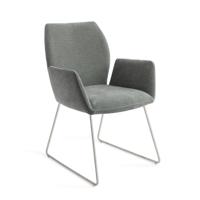 Jesper Home Eetkamerstoel 'Misaki' Slide Steel, kleur Breezy Blue - thumbnail