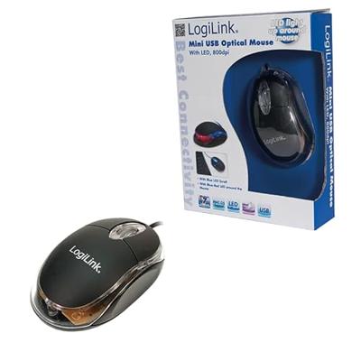 LogiLink Mouse optical USB Mini with LED muis USB Type-A Optisch 800 DPI