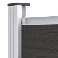 Schuttingpaneel 95x186 cm HKC zwart - thumbnail