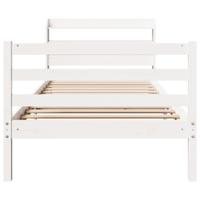 Bedframe met hoofdeinde zonder matras 180x200 cm wit - thumbnail