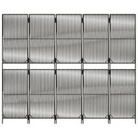 Kamerscherm 5 panelen poly rattan grijs - thumbnail