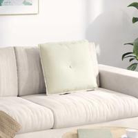 VidaXL Rugkussen crème 50 x 45 cm cordstof - thumbnail
