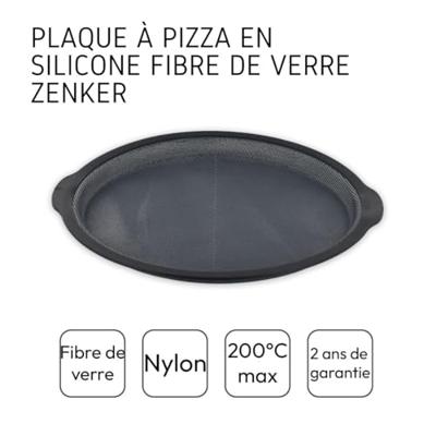 Ronde pizzapan - ZENKER - Ø 36 cm - Glasvezel siliconen - Zwart