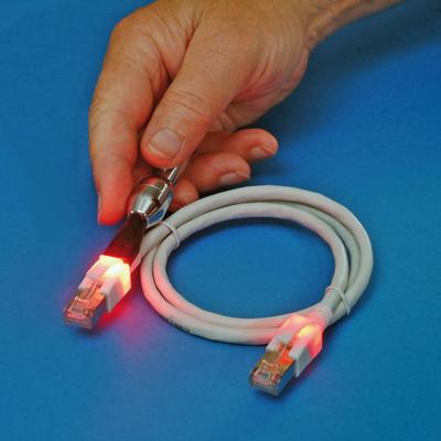 EasyLan S/FTP DualBoot® LED Kabel Cat.6A (Class EA), LSOH, rood, 0,5 m - thumbnail