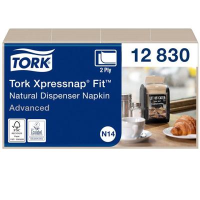 Servet Tork N14 Xpressnap Fit Advanced multifold 2-laags 213x165mm 720 vel naturel 12830 Servet Tork N14 Xpressnap Fit Advanced multifold 2-laags 213x165mm 720 vel naturel 12830
