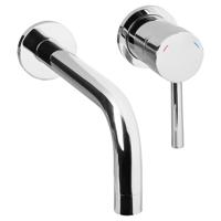 Differnz muurkraan inbouw koud/warm rechts chroom - thumbnail