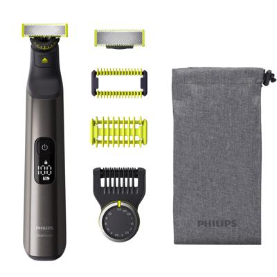 Philips QP6551/15 OneBlade Pro Face and Body Trimmer Chroom/Groen