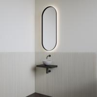 Fonteinset | BWS Leto | Planchet Mat Zwart | Waskom Mat Grijs - thumbnail