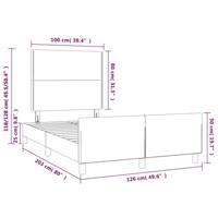 Bedframe zonder matras 120x200 cm fluweel zwart - thumbnail