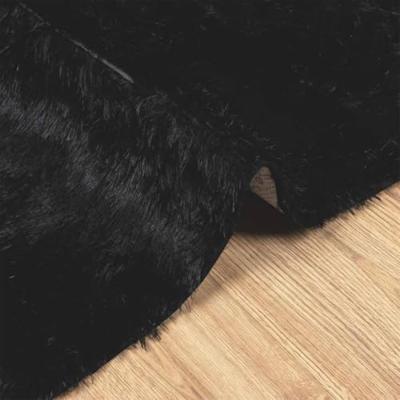 Hoogpolig vloerkleed NAVARRA 80x150 cm polyester zwart Hoogpolig vloerkleed NAVARRA 80x150 cm polyester zwart