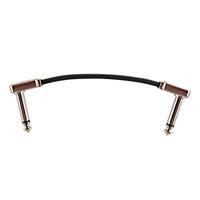 Ernie Ball 6226 Flat Ribbon Patch Cable patchkabel haaks 15 cm platte jacks zwart - thumbnail