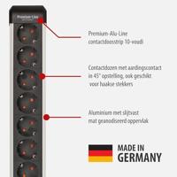 Brennenstuhl 1391030000 Stekkerdoos met schakelaar Zilver-zwart Randaarde stekker 1 stuk(s) - thumbnail