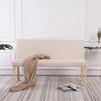 Bankje 139,5 cm polyester crme - thumbnail