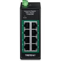 TRENDnet TI-PGLC80 8-poorts Gigabit PoE+ industriële DIN-rail Mini Switch - thumbnail