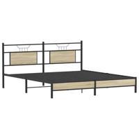 Bedframe zonder matras hout sonoma eikenkleurig 183x203 cm - thumbnail