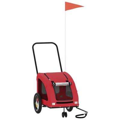 VidaXL Hondenfietstrailer oxford stof en ijzer rood