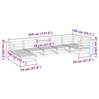 7-delige Loungeset massief grenenhout - thumbnail