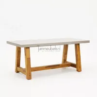 Tuintafel Judy met betonlook blad 180x90x77 cm - thumbnail