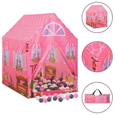 VidaXL Kinderspeeltent met 250 ballen 69x94x104 cm roze VidaXL Kinderspeeltent met 250 ballen 69x94x104 cm roze