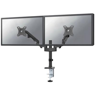 Neomounts DS70-750BL2 Monitor-tafelbeugel Aantal monteerbare displays: 2 Display(s) 43,2 cm (17) - 68,6 cm (27) Zwart In hoogte verstelbaar, Roteerbaar,