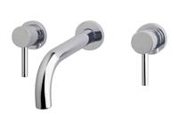 Caral inbouw-wastafelmengkraan 2-knops chroom - thumbnail