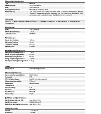 ABB 2CDG110025R0011 Gateway Hausautomatisierung
