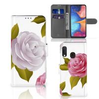 Samsung Galaxy A20e Hoesje Roses - thumbnail