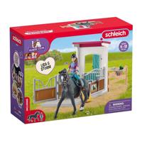 Paardenbox Lisa en Storm, paardenbeeldje en accessoires, SCHLEICH 42709 Paardenclub, 5 jaar - thumbnail