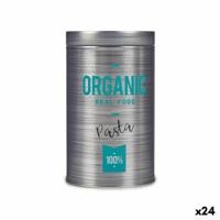 Metalen Blik Kinvara 570/386002E Organic Grijs Blik 10,4 x 18,2 x 10,4 cm Pasta (24 Stuks) - thumbnail