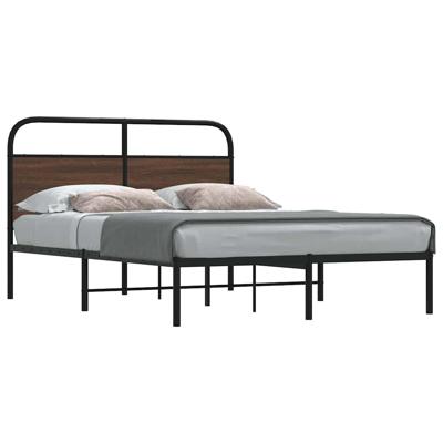 Bedframe zonder matras bewerkt hout bruin eikenkleur 120x190 cm