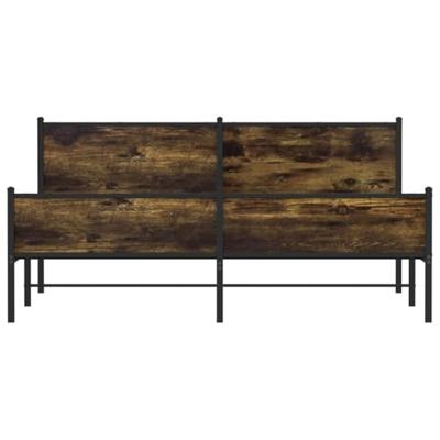 Bedframe zonder matras metaal gerookt eikenkleurig 180x200 cm