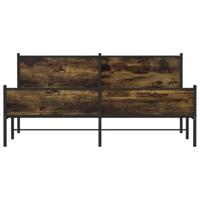 Bedframe zonder matras metaal gerookt eikenkleurig 180x200 cm - thumbnail
