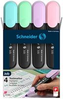 Schneider S-115098 Highlighter Job Pastel Kleur Ass. Etui A 4st. - thumbnail