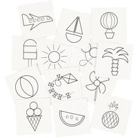 Creativ Company Memo kaarten wit, 13 paren - thumbnail