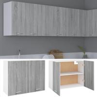 Bovenkast Lyon 80x31x60 cm bewerkt hout grijs sonoma eikenkleurig - thumbnail