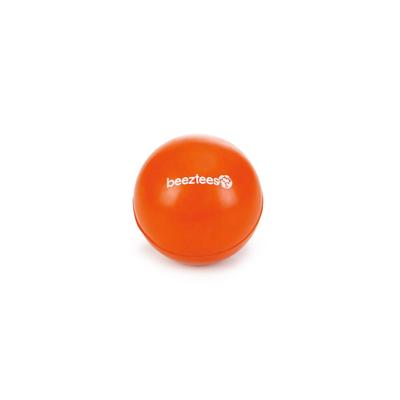 Rubber bal massief hondenspeeltje oranje 6.5 cm