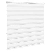 VidaXL Zebra rolgordijn 150x150 cm stofbreedte 145,9cm polyester wit - thumbnail