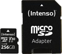Intenso Professional miniSDXC-kaart Retail 256 GB Class 10, UHS-I U3, v30 Video Speed Class Watervast, Temperatuurbestendig - thumbnail