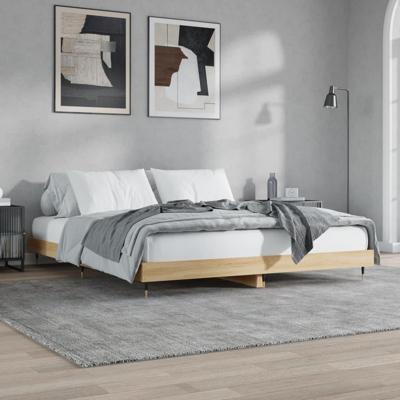 Bedframe zonder matras hout sonoma eikenkleurig 180x200 cm