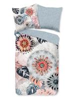 HIP Dekbedovertrek "mandala's en bladeren" - Grijs - (155x220 cm) - Katoen Flanel - thumbnail