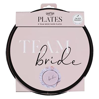 Ginger Ray wegwerp borden team bride 24 cm 8 stuks | 20 stuks