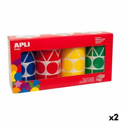 Stickers Apli Gomets Multicolour Geometrisch 4 Onderdelen (2 Stuks)