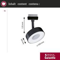 Paulmann Circle 230V-railsysteem lamp URail 5 W LED Zwart (mat) - thumbnail