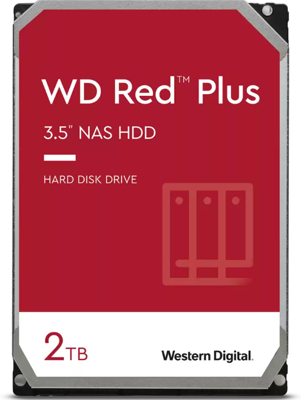 Western Digital wd20efpx red plus hdd, 2 tb, 3.5", sata3, 5400 rpm, 256 mb, 175 mb/s