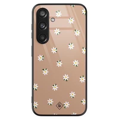 Samsung Galaxy S24 glazen hardcase - Sweet daisies